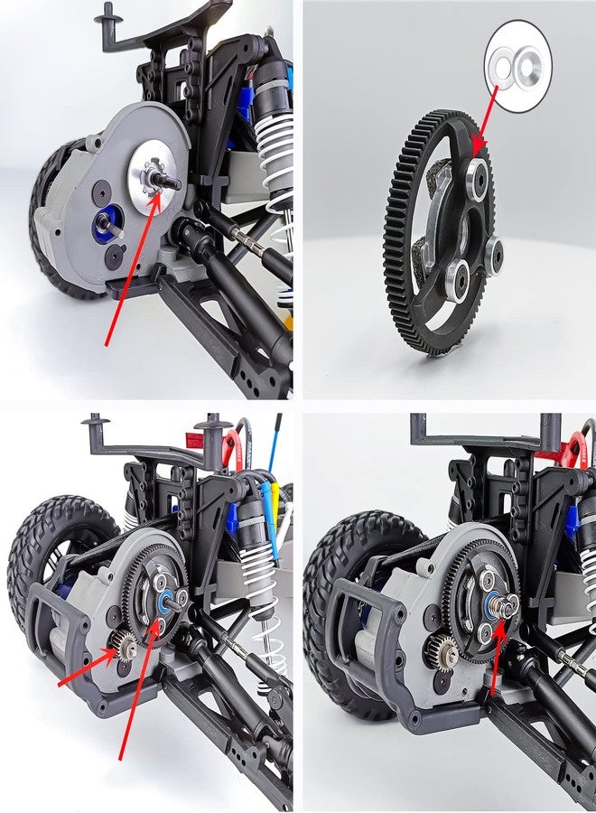تروس ناقل الحركة الرئيسية من الصلب LSG 48P 76T 86T لسيارات Tra-xxas 1/10 Slash 2WD Stampede Rustler 2WD Bandit VXL XL-5 F-150 SVT (86T) - Image 5